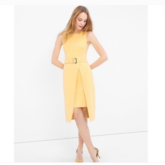 White House Black Market Dresses & Skirts - WHBM Yellow Sleeveless Sheath Dress